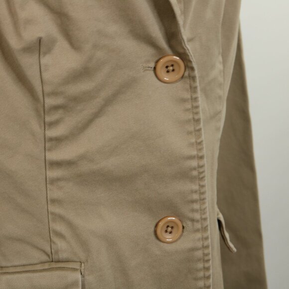 Lands End Canvas Jacket Casual Blazer Khaki Tan - Picture 3 of 15